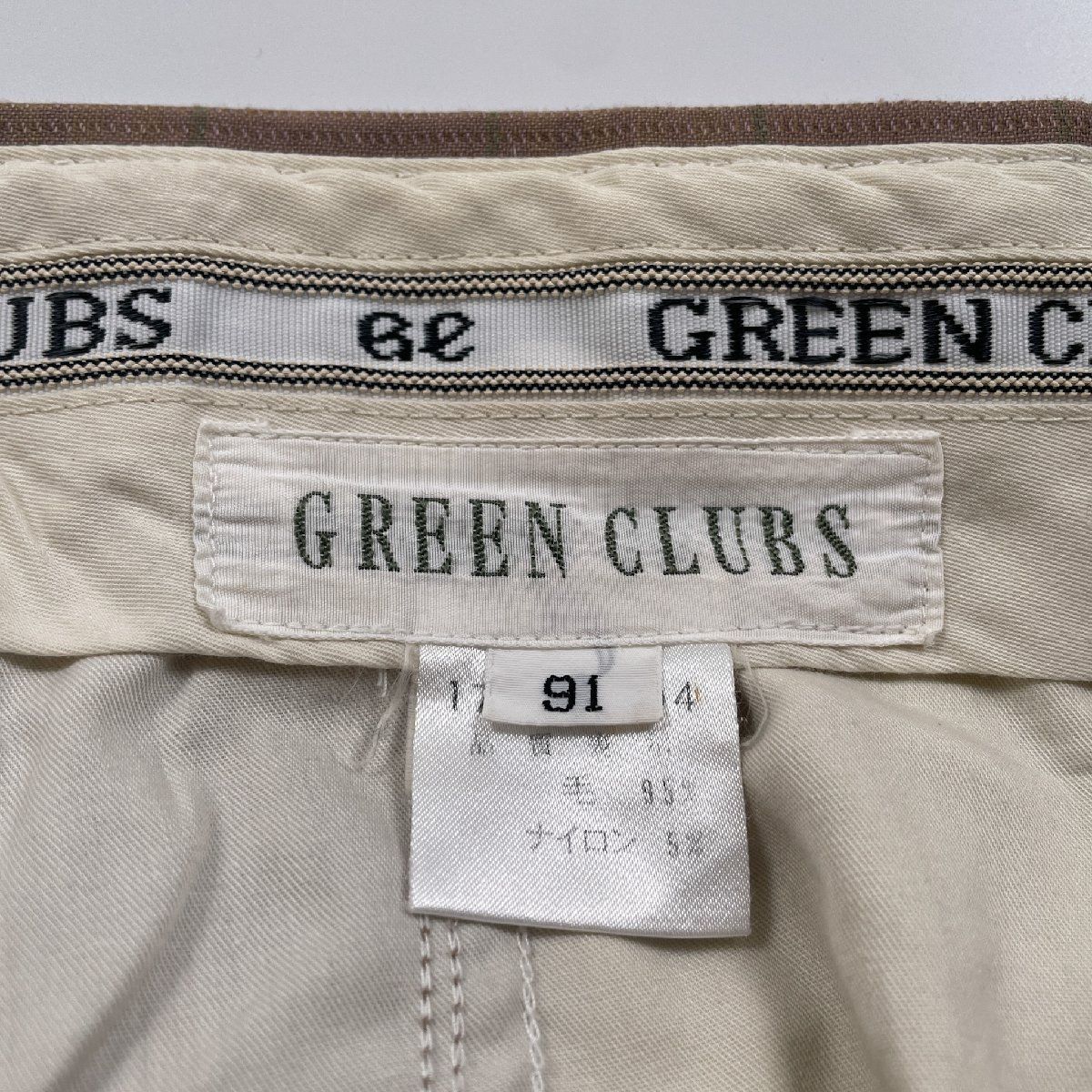 GREEN CLUBS グリーンクラブ スラックス チェック柄 パンツ ボトムス