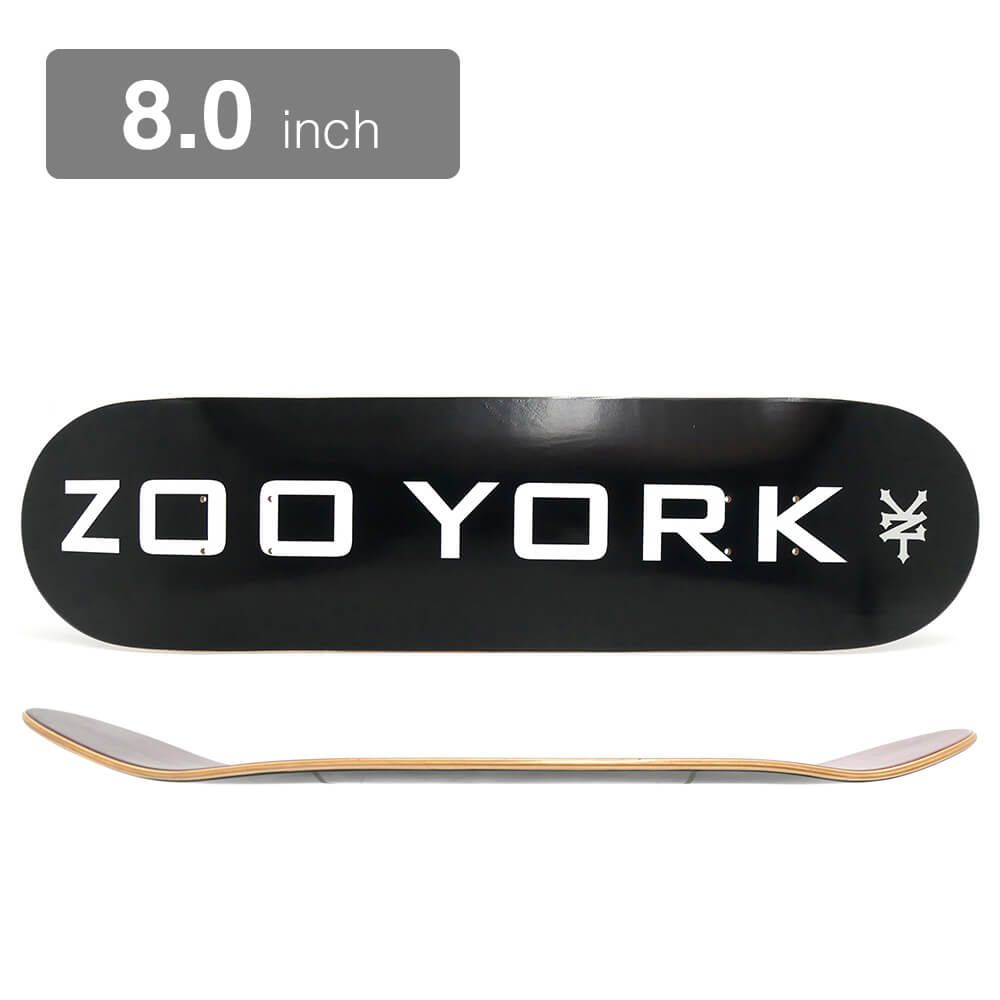 ZOO YORK DECK ズーヨーク デッキ TEAM OG 95 LOGO BLOCK BLACK