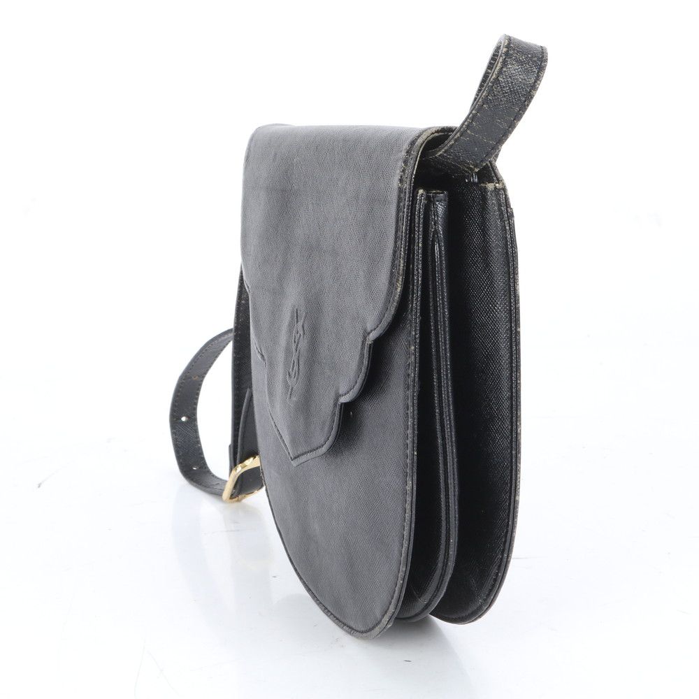極 美品 イヴサンローラン YSL ロゴ レザー ショルダーバッグ