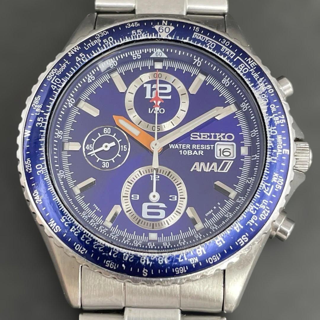 セイコー フライトマスター 7T92-0CF0 ANAコラボ SEIKO フライト