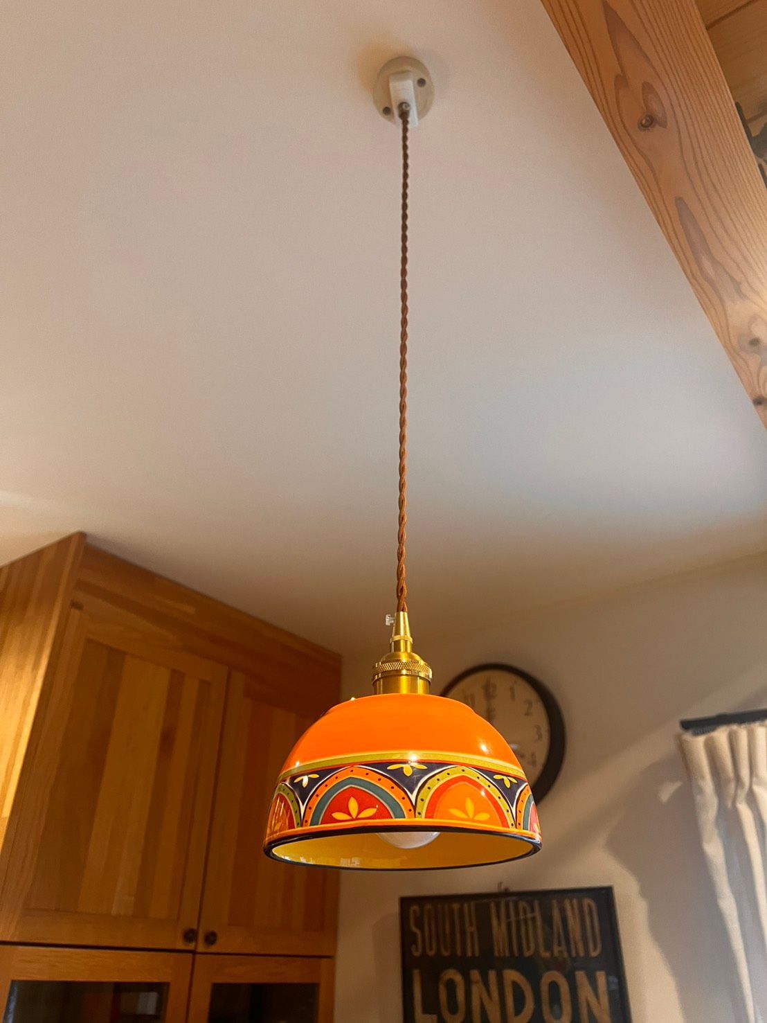 彩宙 さいちゅう – Tunisia × Japan 陶器ペンダントライト｜選べる二彩 藍花 陽彩