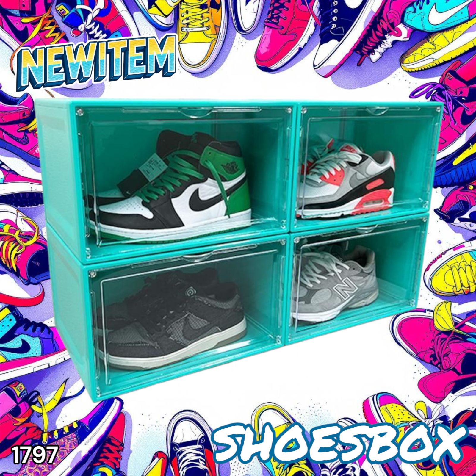 1797 シューズ ボックス グリーン ※北海道、沖縄本島、沖縄の離島