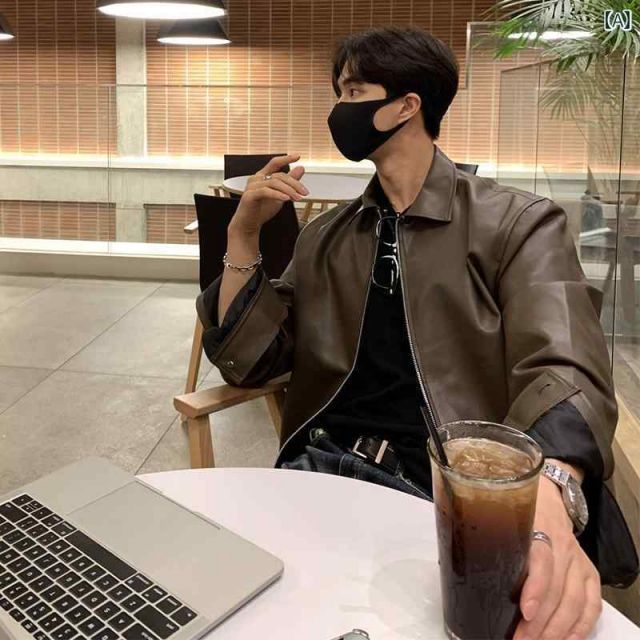 秋冬 メンズ  服 シンプル ファッション オシャレ 大人 かっこいい 大きいサイズ ストリート 紳士服  エコ レザー ジャケット ハイエンド 秋冬 韓国スタイル ライダース ジャケット トップス 