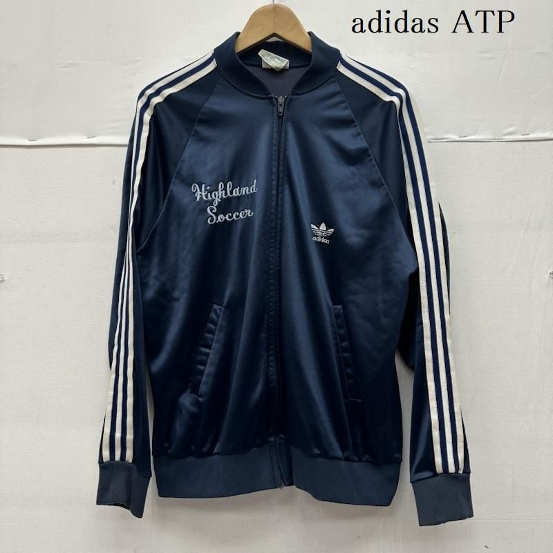 adidas アディダス ジャケット 上着 ジャンパー ブルゾン 80s ATP 刺繍 袖 ライン トラック ジャケット ジャージ