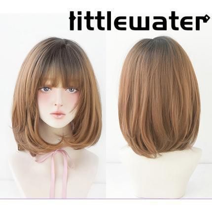 新品 耐熱カツラ 女用ウイッグ かつら　金髪 ミディアム　ウエーブ　　約40ｃｍ 3460