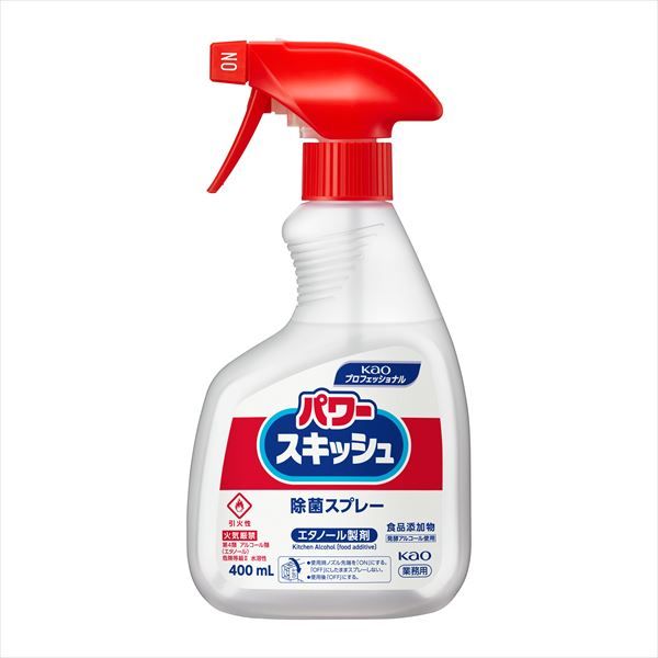 まとめ買い-12点セット パワースキッシュスプレー付４００ＭＬ業務用エタノール製剤 食器用漂白