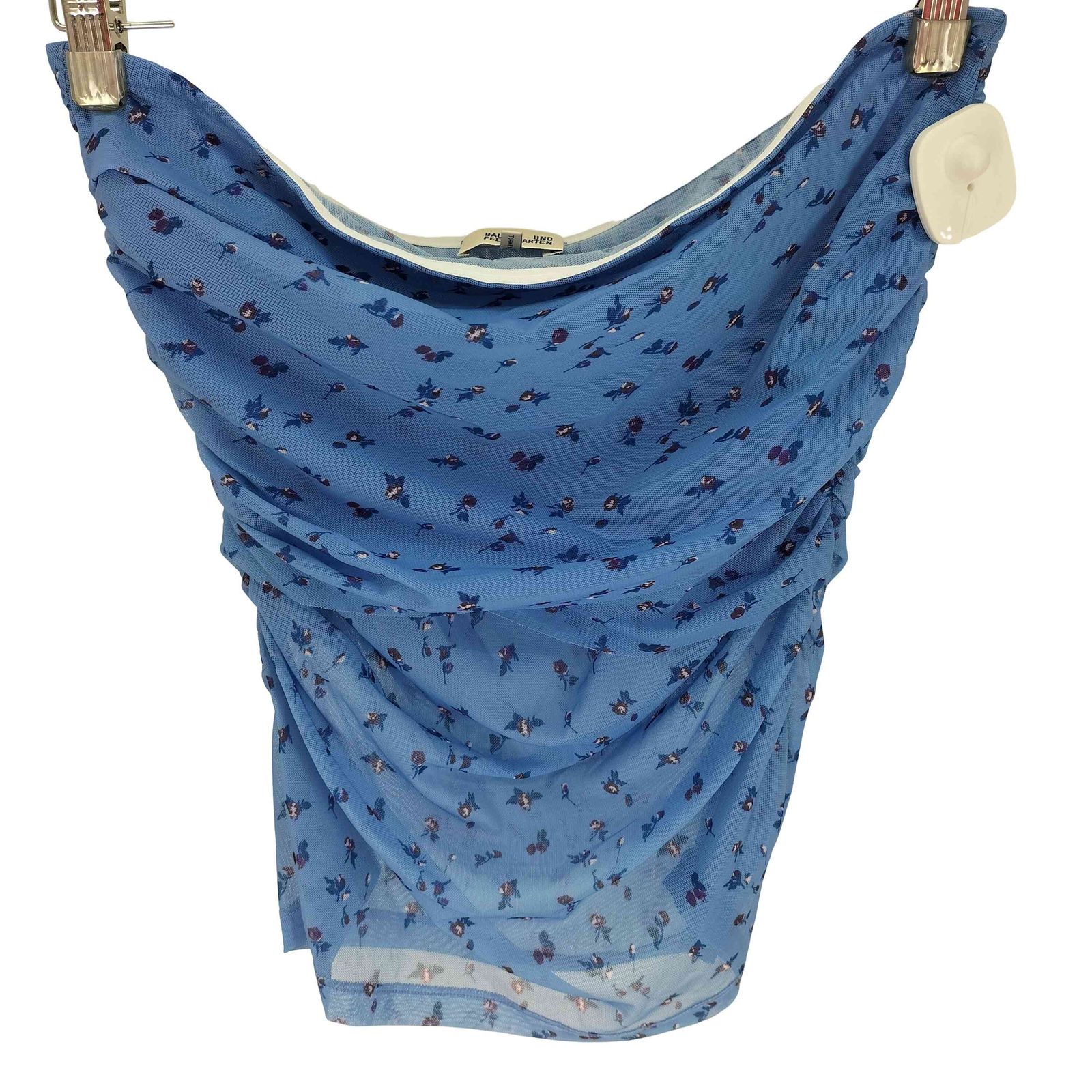 バウムウンドヘルガーデン BAUM UND PFERDGARTEN 24SS 花柄 総柄 ギャザー ポリ チューブ トップ レディース import：S