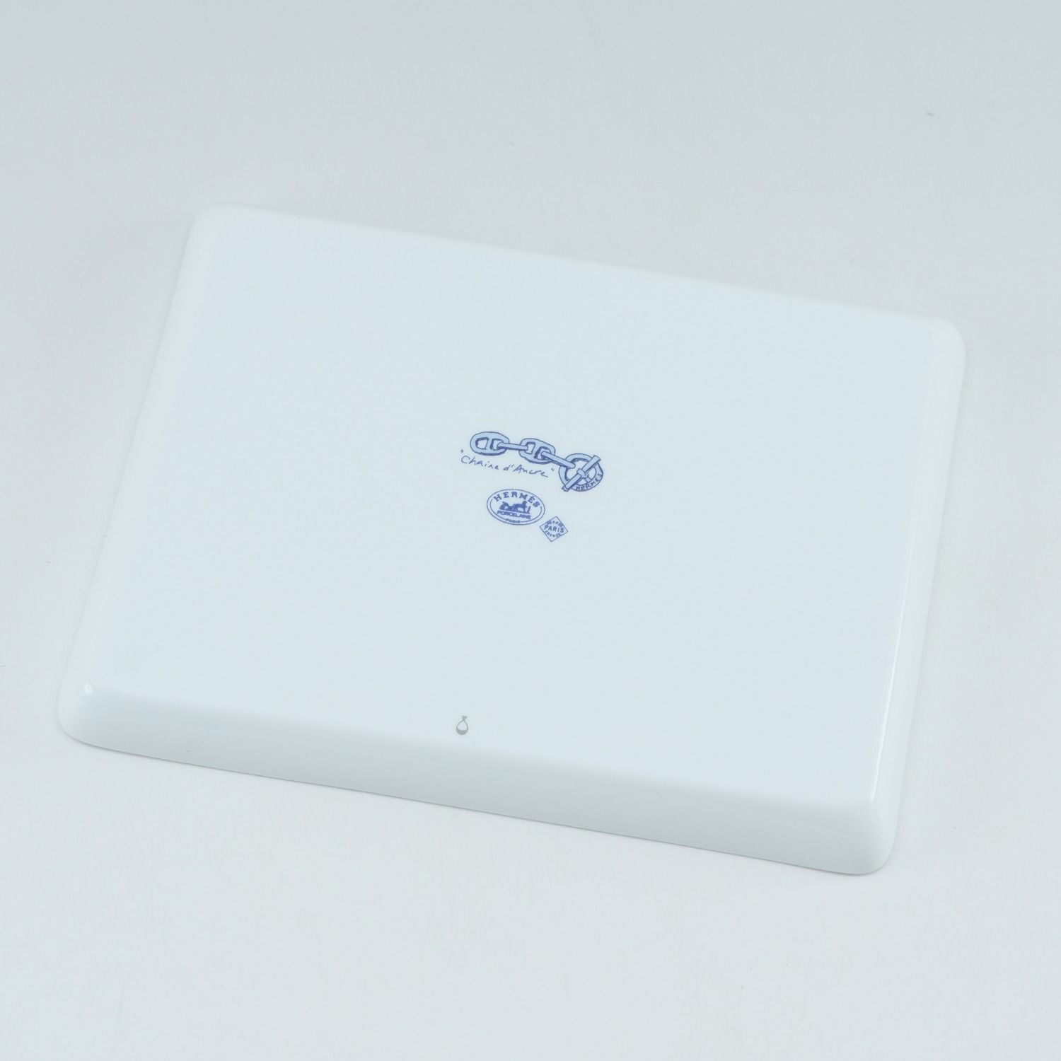 HERMES】エルメス シェーヌダンクル スクエア プレート×1 ポーセリン