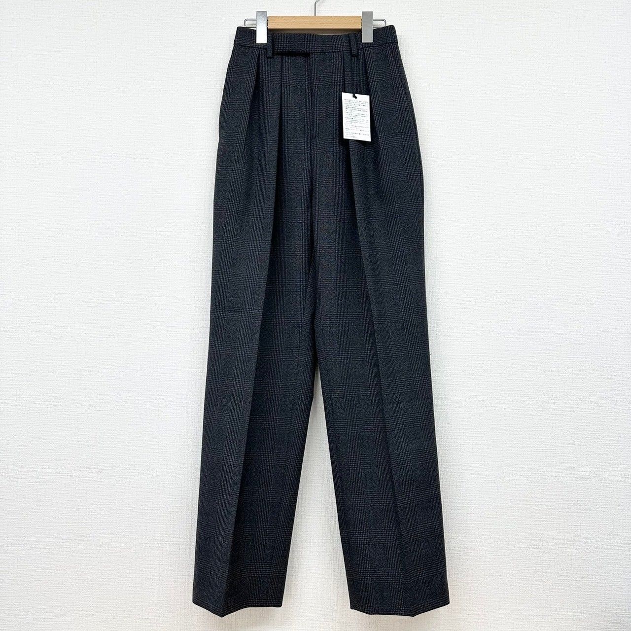 ♪ CELINE セリーヌ 2P243213F ウール スラックス グレンチェック