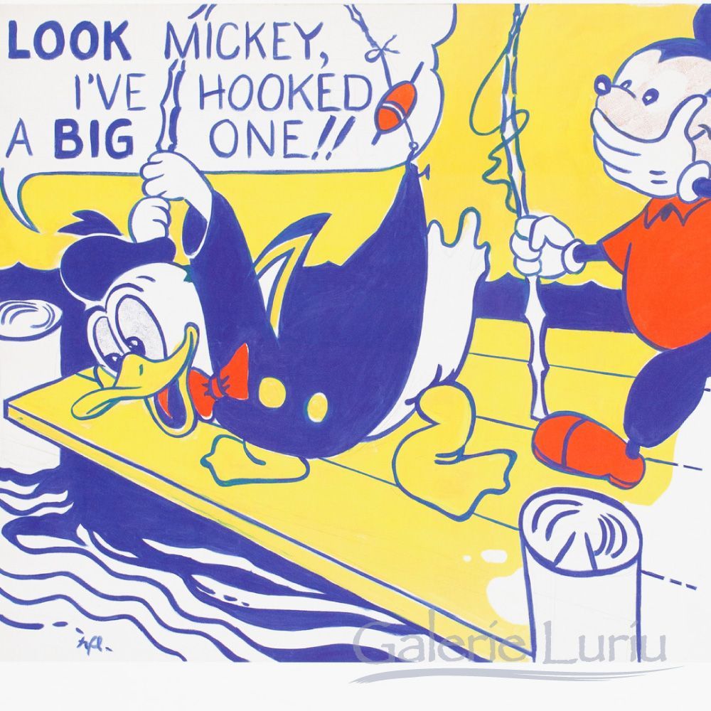 想像を超えての ロイ リキテンスタイン Look Mickeyポスター 
