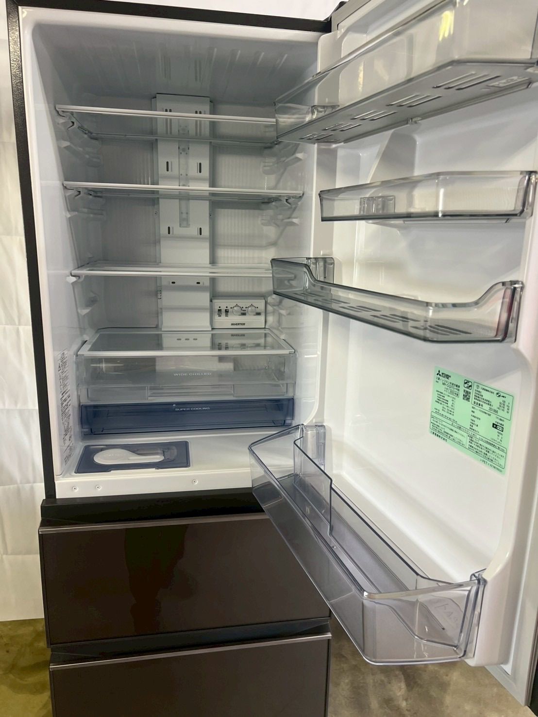 【美品】三菱 3ドア冷蔵庫 MR-CG37G-H 2022年製 365L 右開き 美品】三菱 3ドア冷蔵庫 MR-CG37G-H 2022年製 365L 右開き - メルカリ