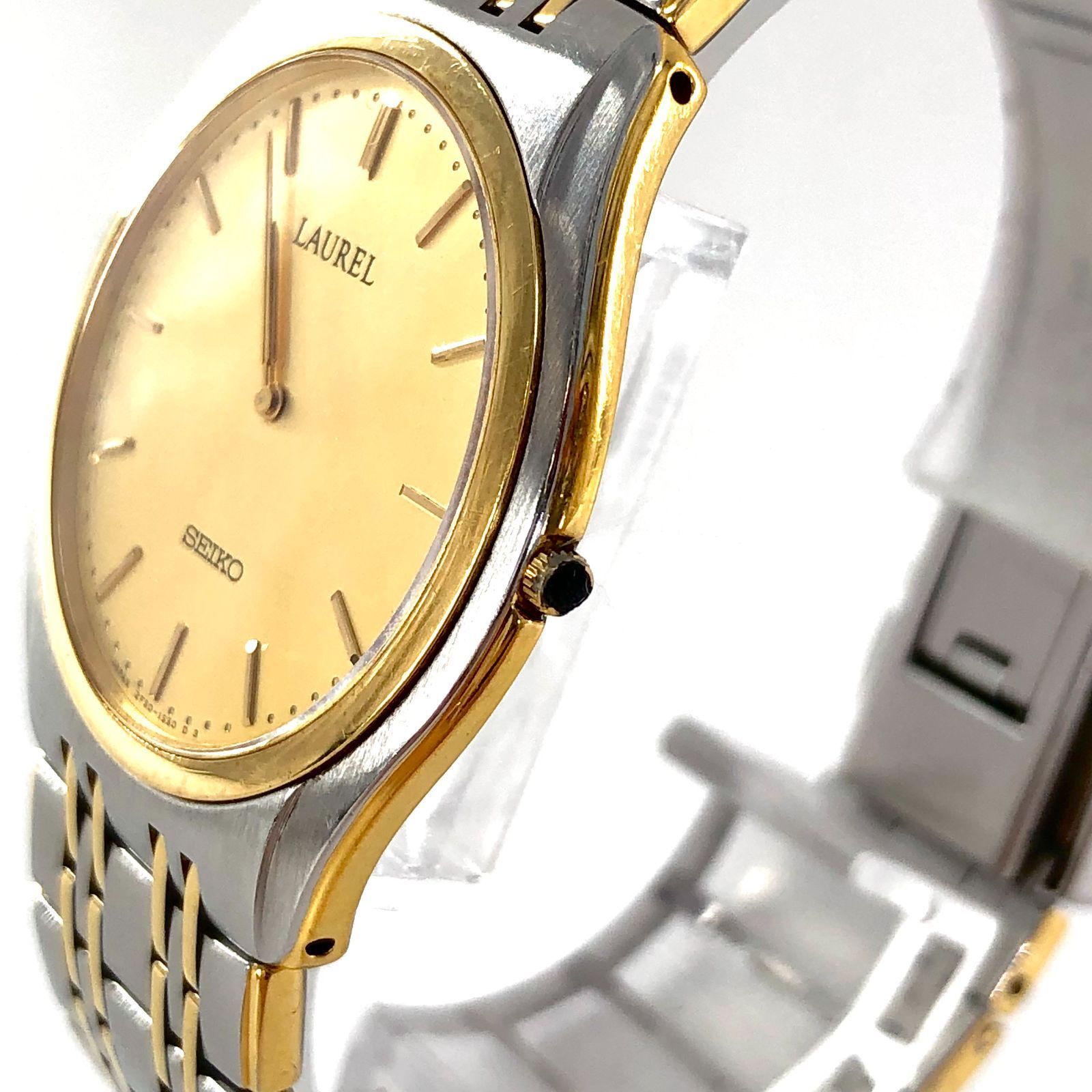 SEIKO LAUREL 2F50-0310 SS+22KT 18KT ベゼル Seiko Laurel 2F50-0310 Stainless Steel 22KT SGP20 18KT