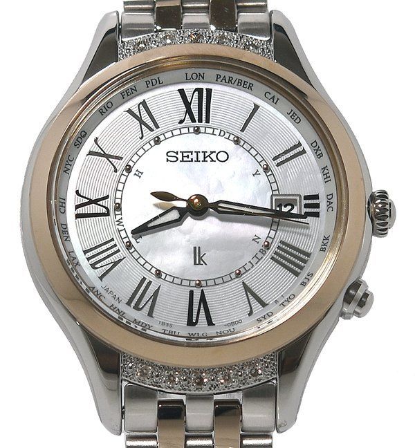SEIKO セイコーLUKIA ルキア Lady Diamond Lady G SSVV056 1B35-0AL0 ソーラー レディース
