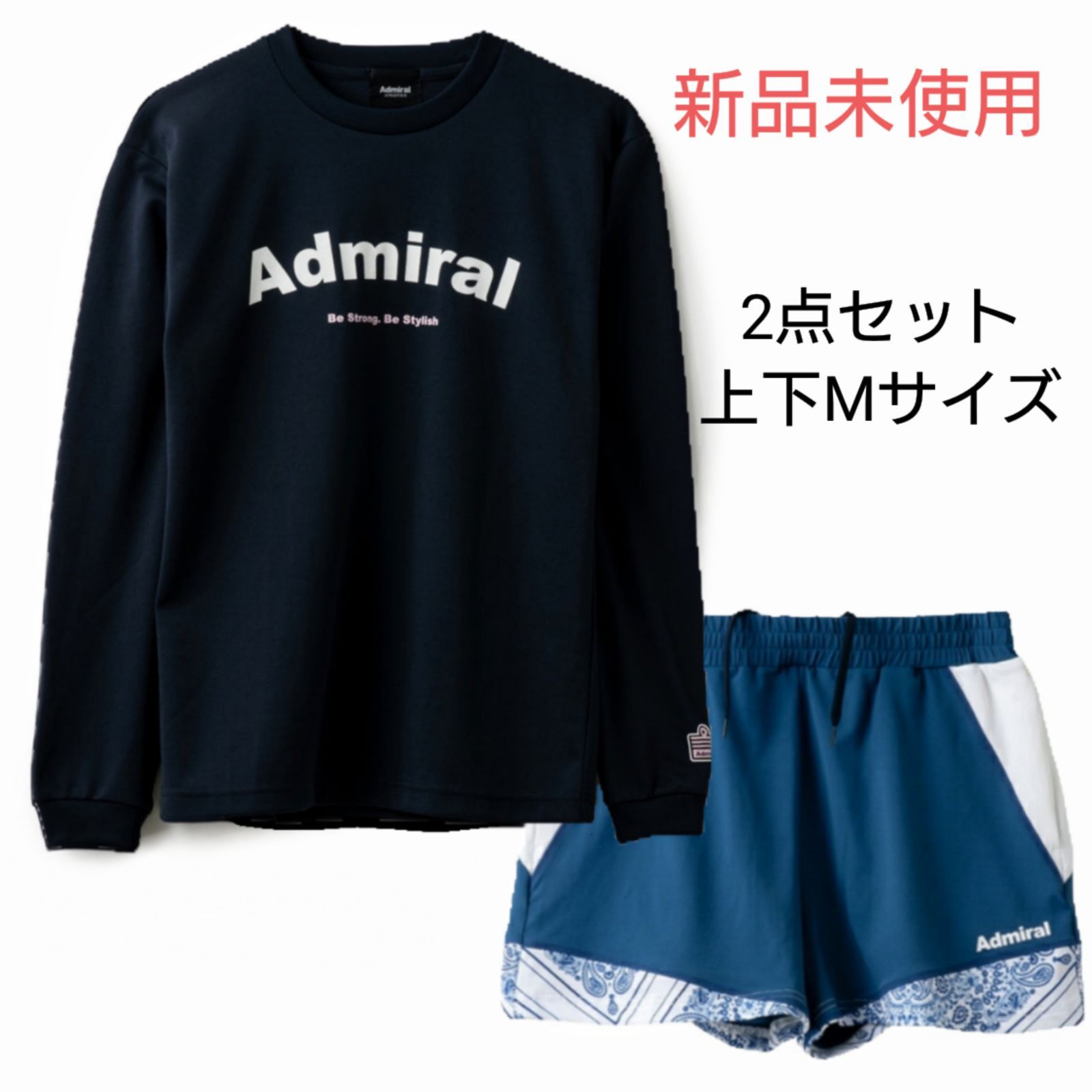 Admiral アドミラル テニス ウェア 長袖 ロングスリーブTシャツ ショートパンツ 上下セット Mサイズ 新品未使用 紺青 - メルカリ