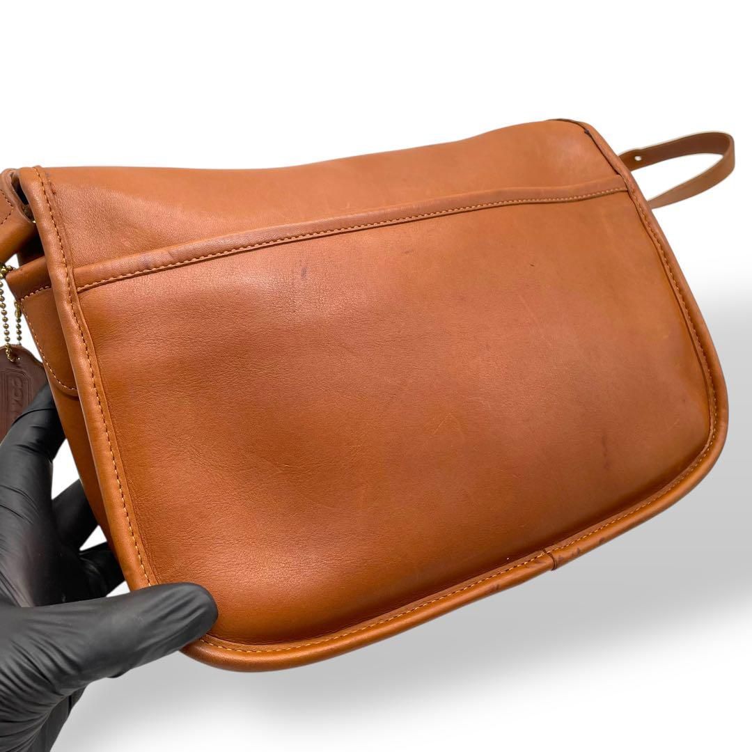美品 COACH オールドコーチ USA製 ショルダーバッグ レザー