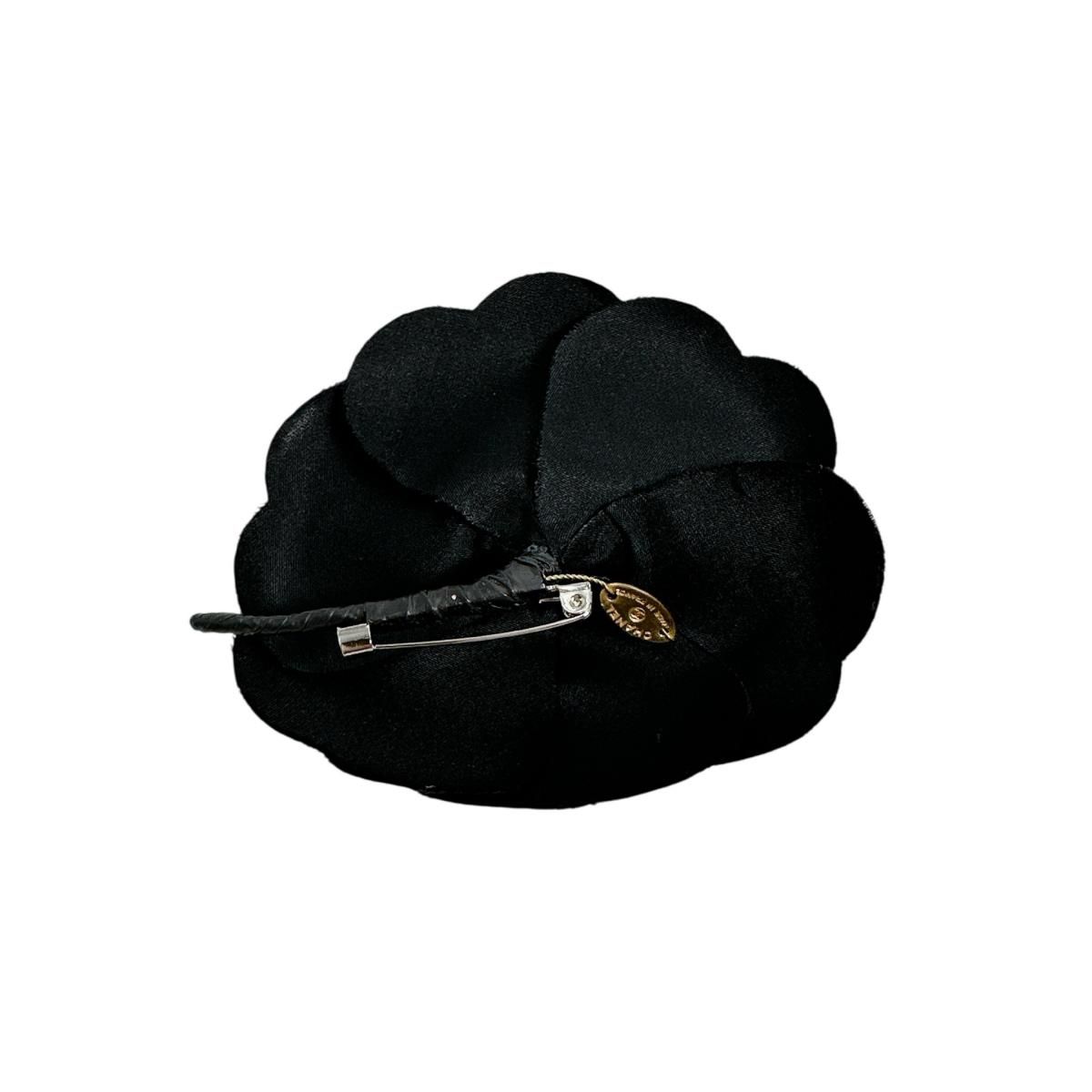 CHANEL シャネル カメリア ブローチ コサージュ ブラック 黒 コメあり □シャネル□カメリア□ブローチ□コサージュ□ブラック系