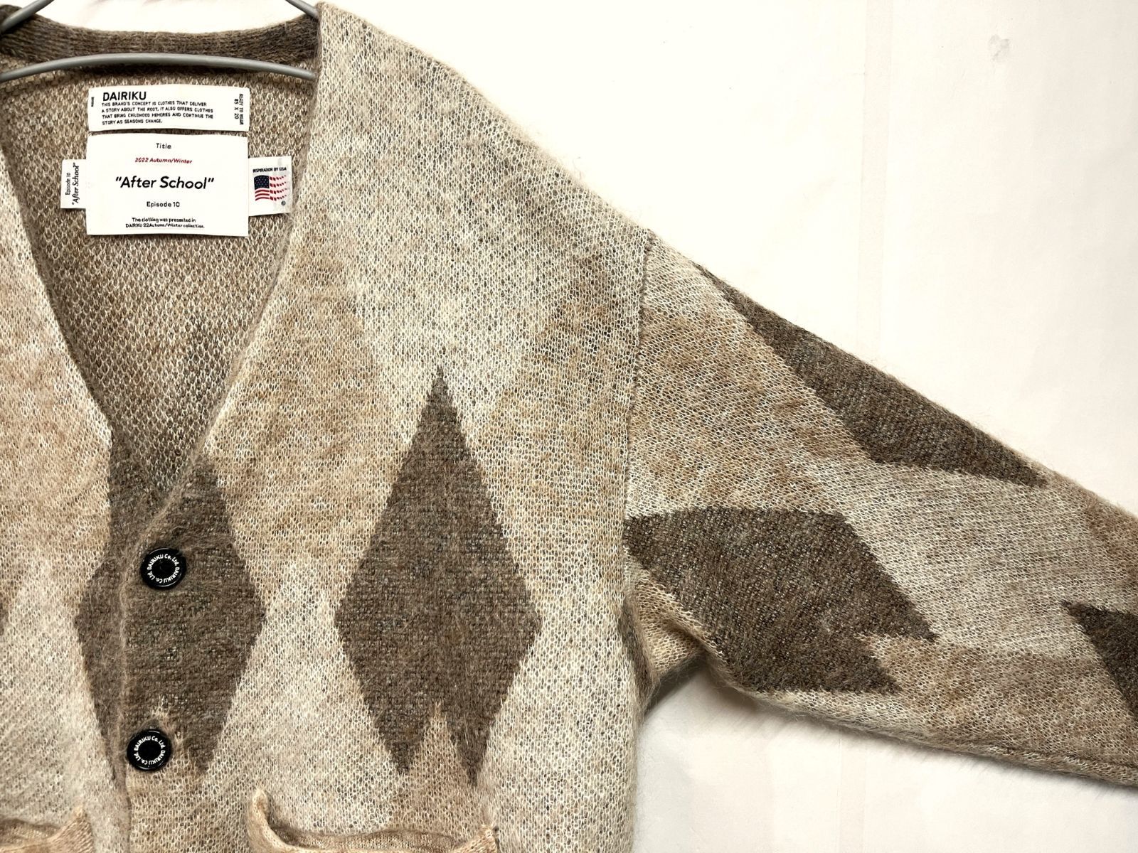 dairiku 22s モヘアカーディガン Argyle Mohair Knit Cardigan | DAIRIKU(ダイリク) / トップス