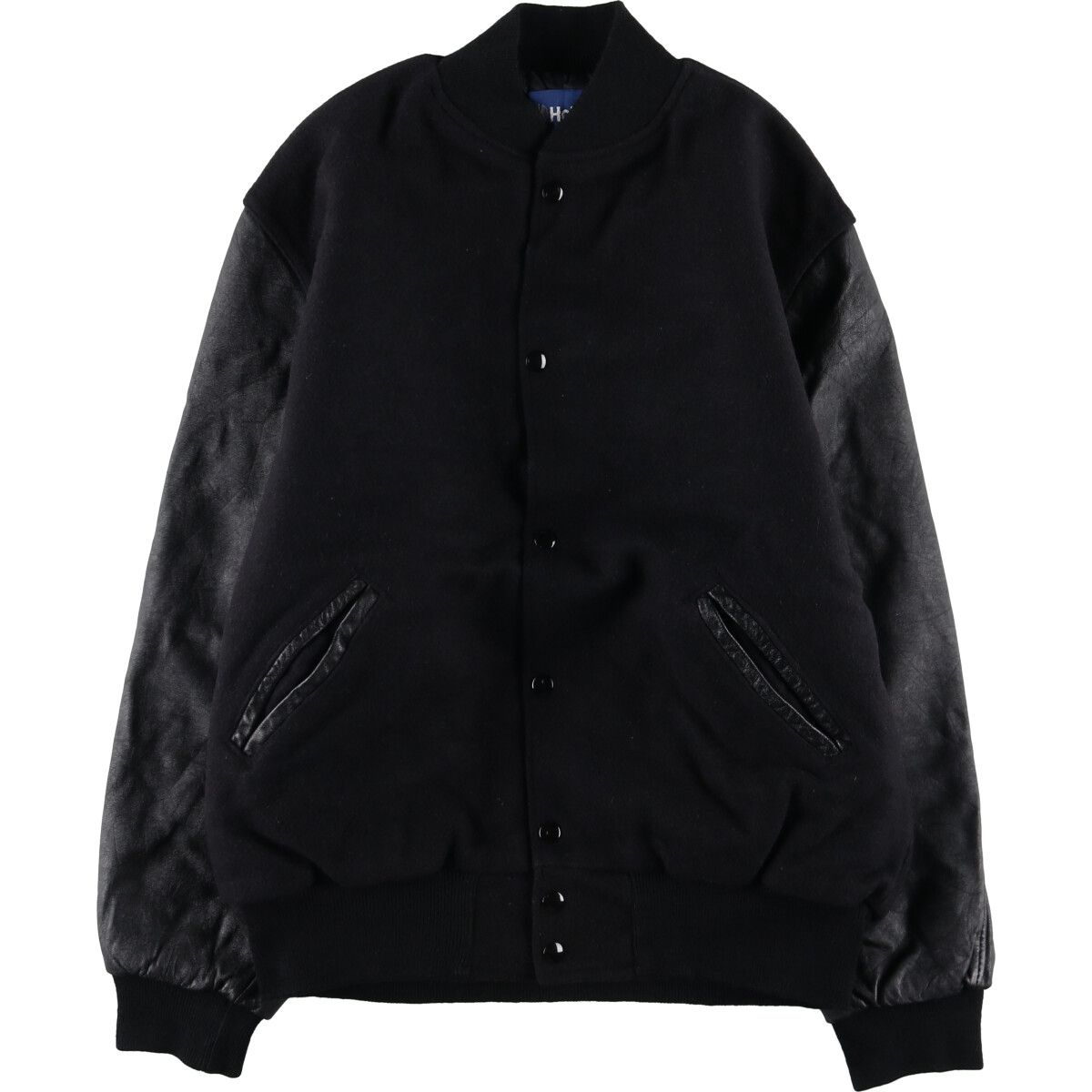 ホロウェイ USA製 袖レザー スタジャン バーシティージャケット 希少S