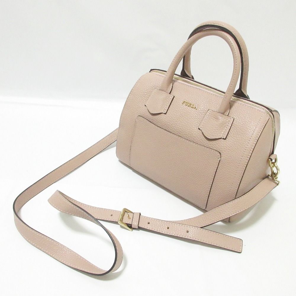美品 FURLA フルラ ALBA アルバ S サッチェルバッグ レザー 2WAY  
