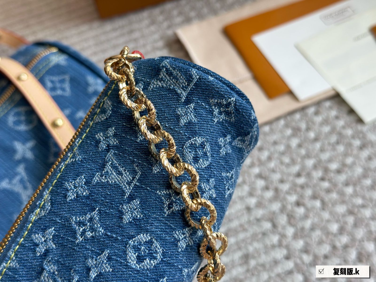 今日特価】LV Louis Vuitton 24 Denim Monogram Papillon Set