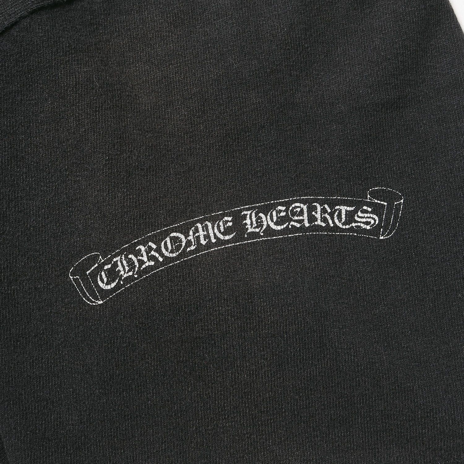 90S】Chrome Hearts スクロールロゴ刺繍【Vintage】黒/黒