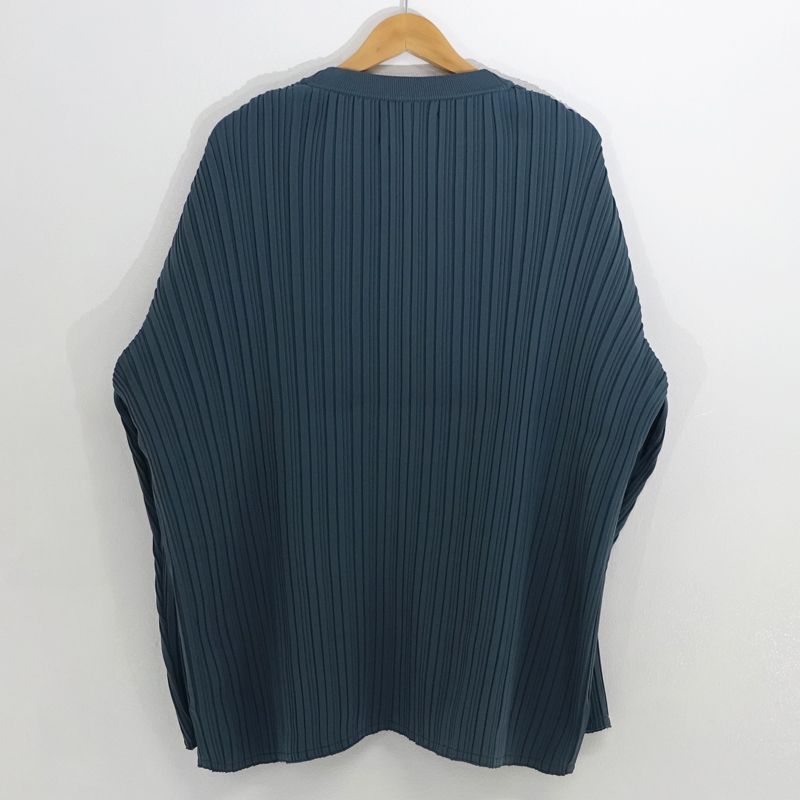 【三重店】YOKE｜ヨーク プリーツニットカーディガン ターコイズ ディープ YK22SS0358S サイズ:3【104-A148】