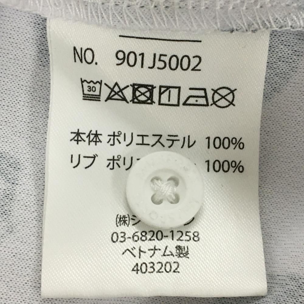 美品】MUスポーツ 半袖ポロワンピース 白×黒 ロゴ総柄 レディース 42(L