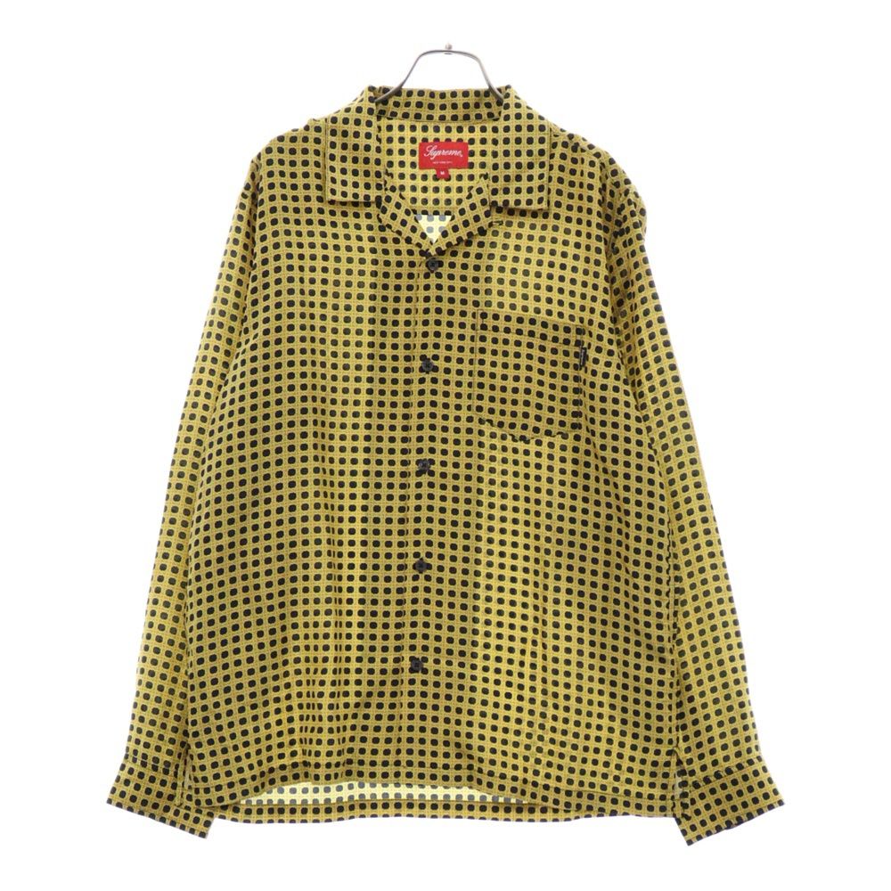 SUPREME (シュプリーム) 16AW Cane Silk Shirt ケーンシルクシャツ 長袖シャツ イエロー - メルカリ