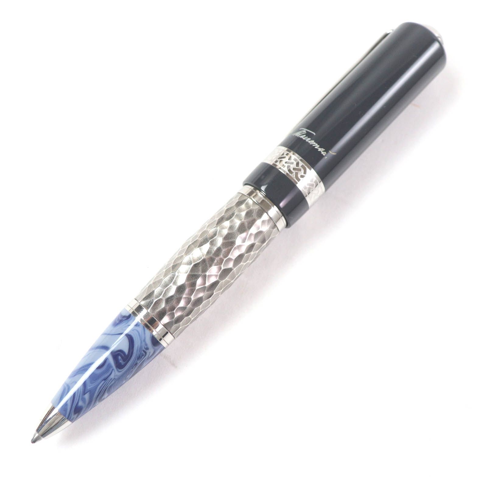 □MONTBLANC モンブラン 作家シリーズ 2015 レフ トルストイ ボールペン シルバー ブラック ブルー ドイツ製 メンズ 筆記 済み 2085|12000