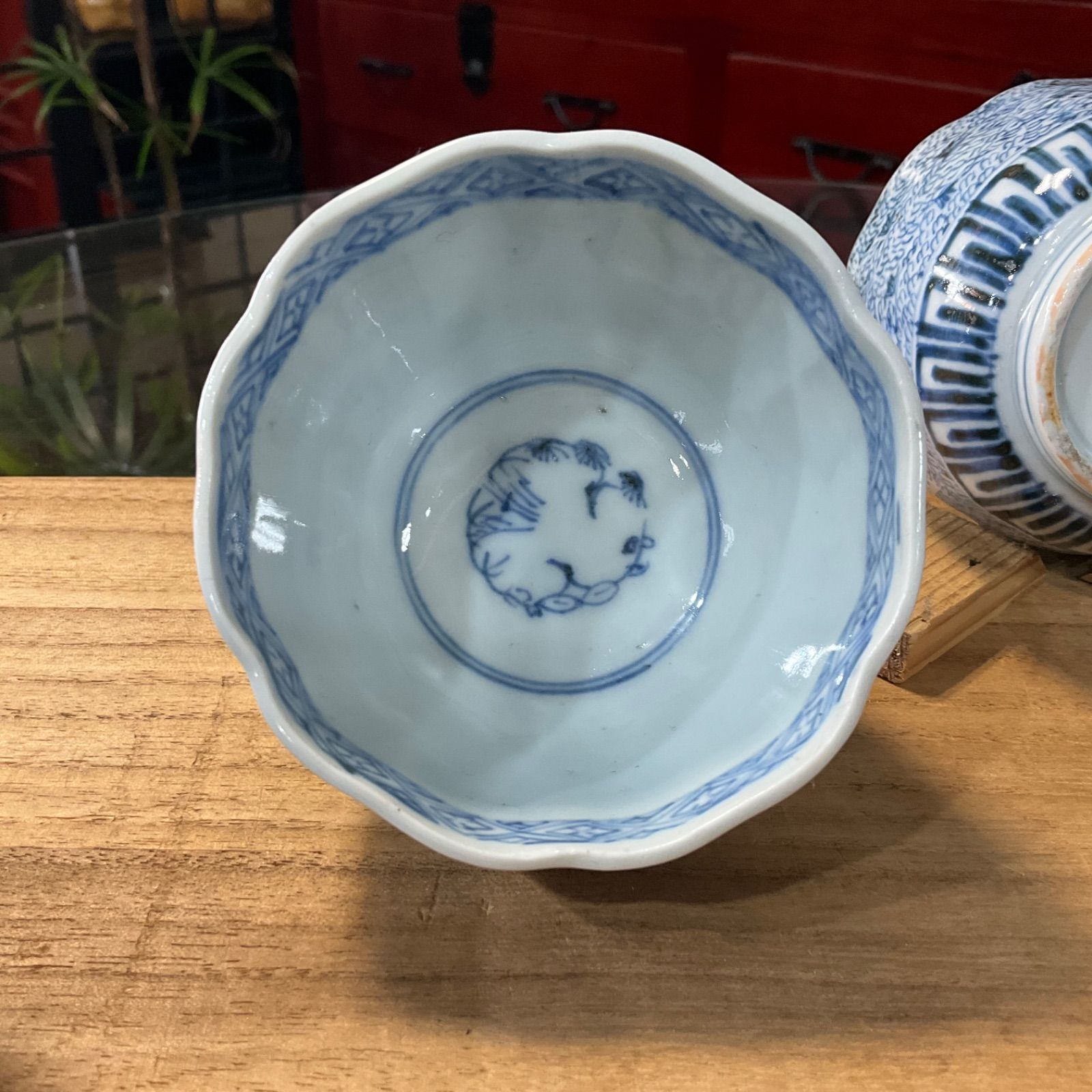 古伊万里】 蕎麦猪口 微塵唐草文 五客セット - メルカリ
