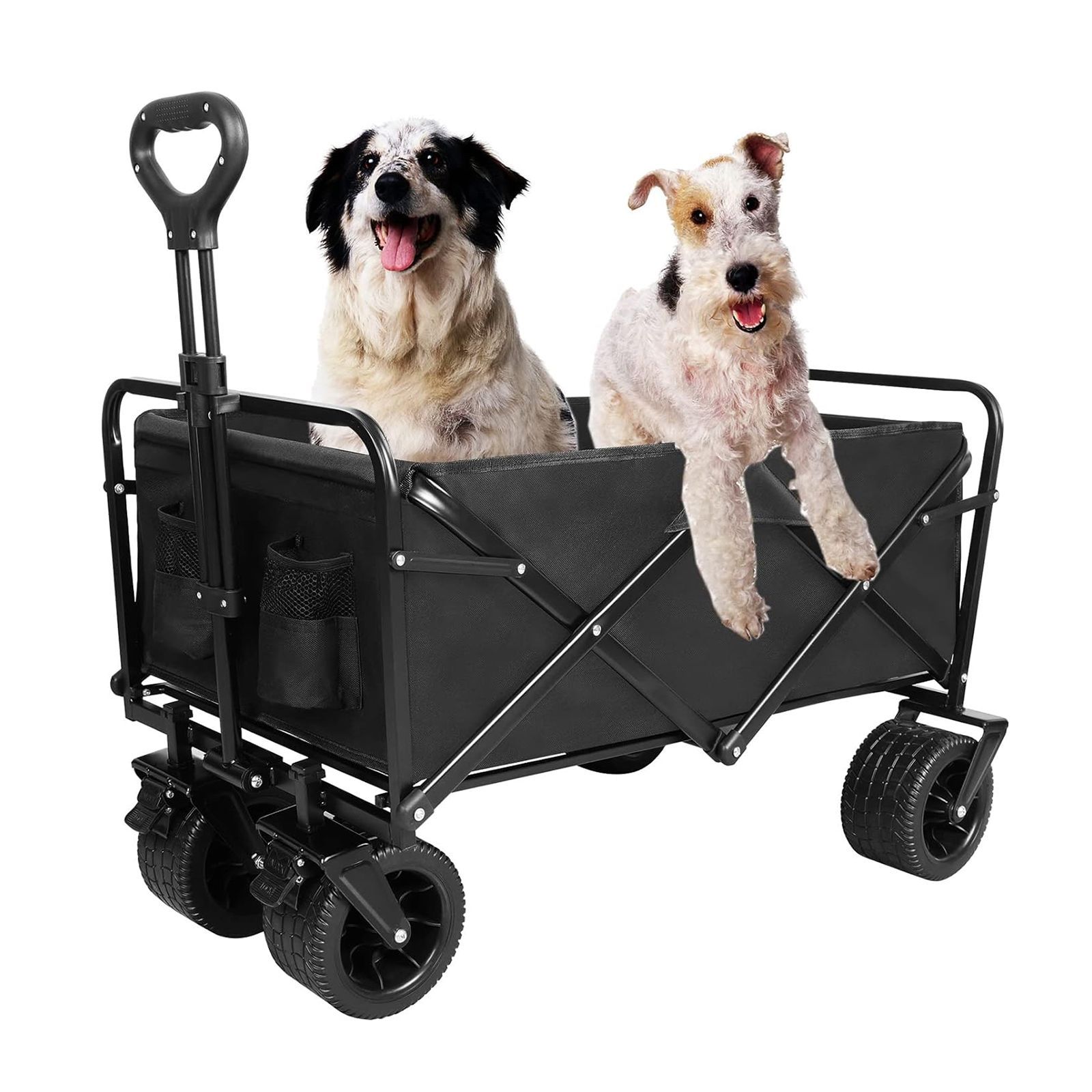 引越しシーズン 在庫あり キャリーワゴン キャリーカート アウドドアワゴン 大容量180L 耐荷重300kg 自立収納 360°回転 ワイドタイヤ 頑丈 コンパクト キャンプ 釣り 買い物 幅広大型タイヤ