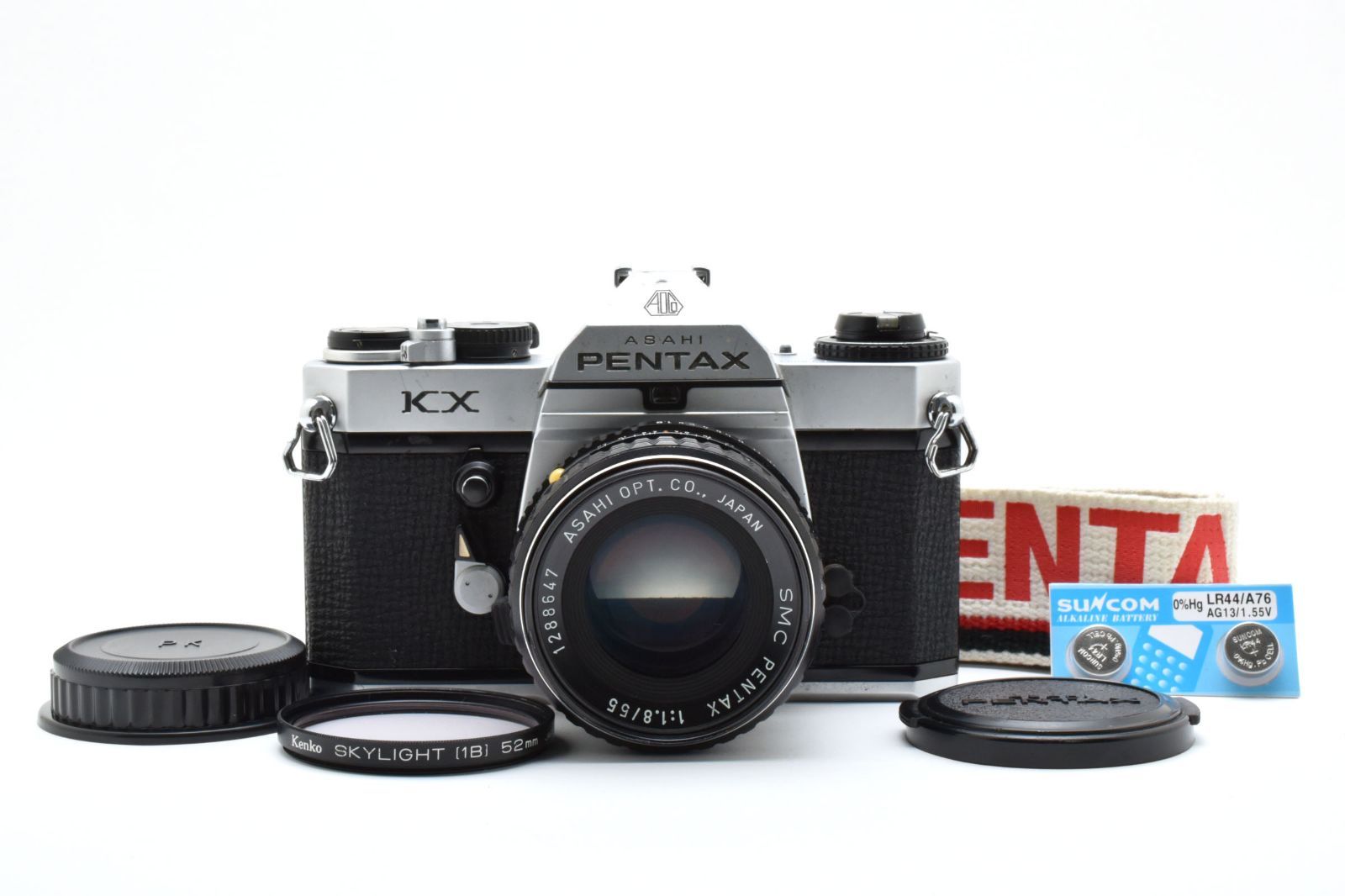 4964 並品 Pentax KX 35mm Film Camera w| SMC Pentax 55mm F1.8 Tested ペンタックス MFフィルムカメラ