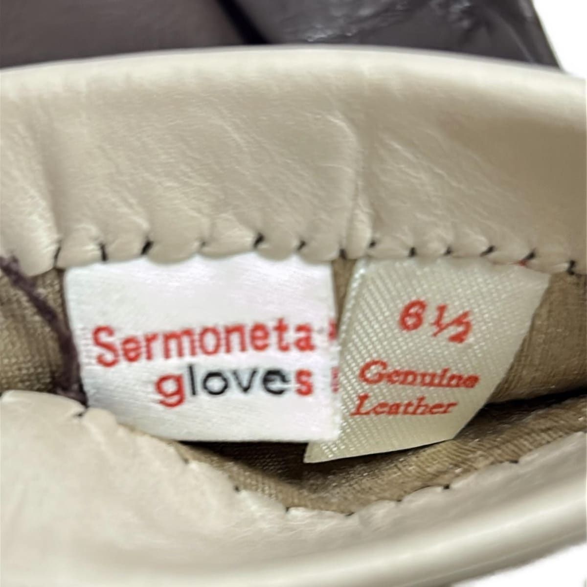 美品 Sermoneta gloves 本革 焦茶 手袋 サイズ7ハーフ卸売り
