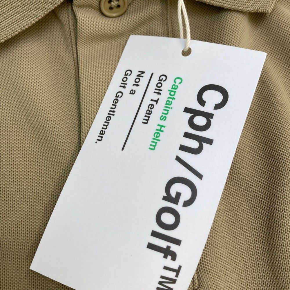 キャプテンズヘルムゴルフ　ポロシャツ　ベージュ アッソブ × キャプテンズヘルム ゴルフ オーバーサイズ ショート