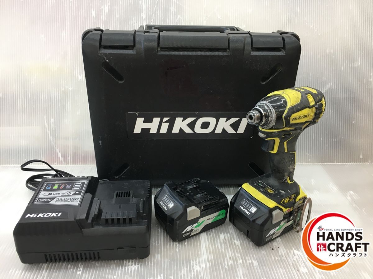 ◇【ジャンク品】HiKOKI WH36DA(2XP) インパクトドライバ バッテリー×2 
