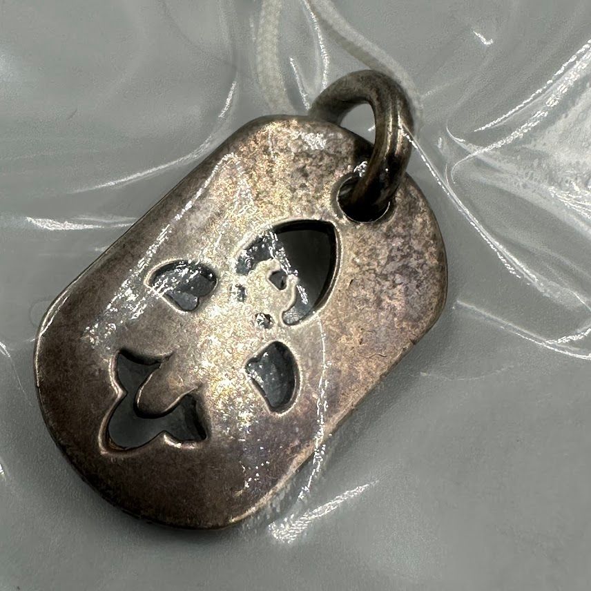初期 CHROME HEARTS クロムハーツ　フレアラージ　ドックタグ CHROME HEARTS クロムハーツ フレア ダガー ラージ ドッグタグ