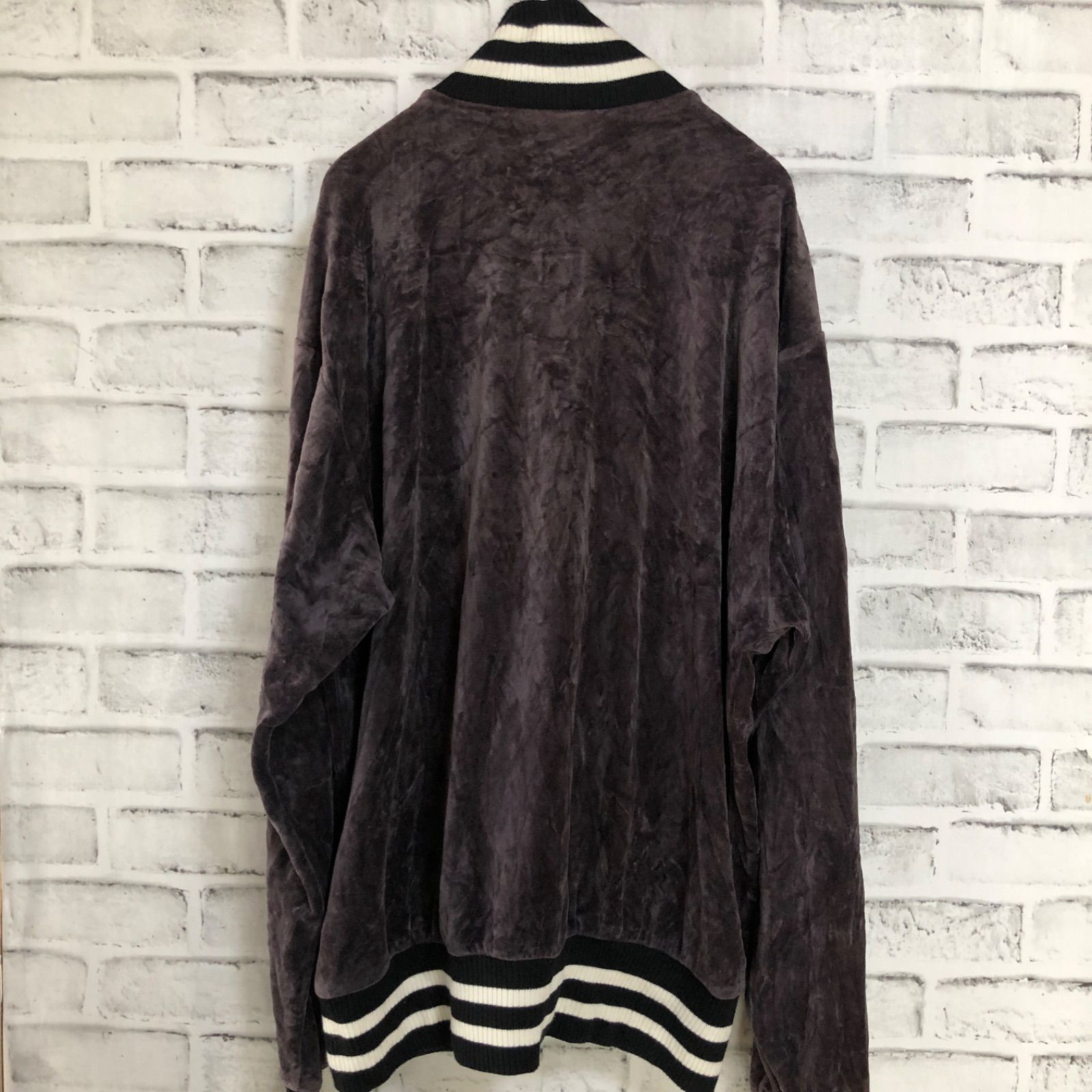 希少ベロア⭐️PUMA トラックジャケット/ジャージ L 刺繍プーマ/10ロゴ