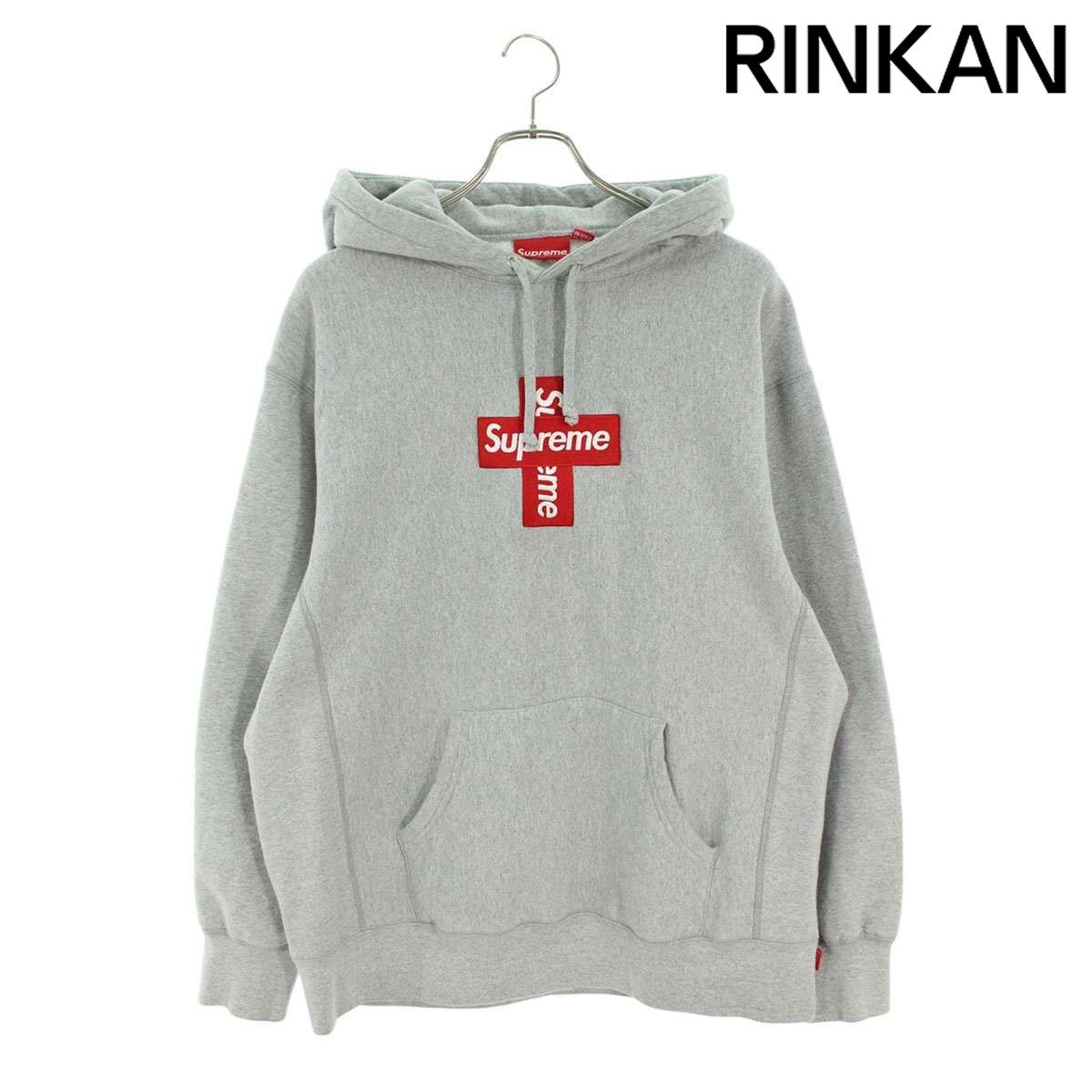 シュプリーム  20AW  Cross Box Logo Hooded Sweatshirt クロスボックスロゴフーデッドスウェットシャツパーカー メンズ L