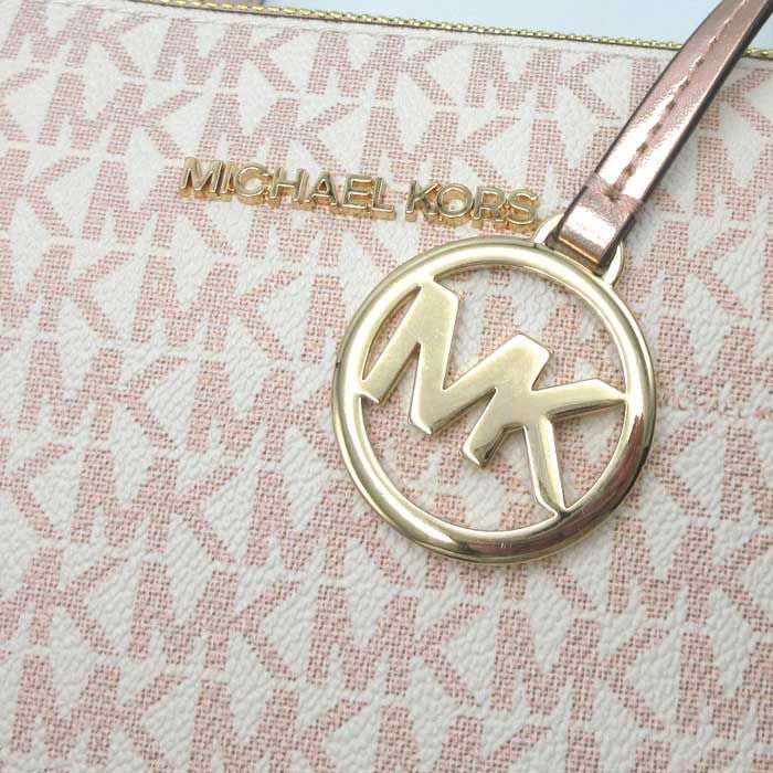 マイケルコース トートバッグ シャーロット MKシグネチャー メタリック  