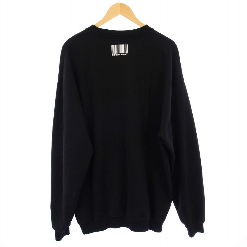 VTMNTS ヴェトモン ロゴプリントスウェットシャツ ブラック ヴェトモン VETEMENT 22SS VTMNTS BARCODE SWEATSHIRT バー