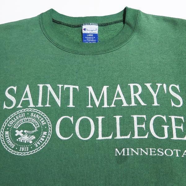 Champion チャンピオン 90's SAINT MARY'S COLLEGE SWEAT グリーン 90