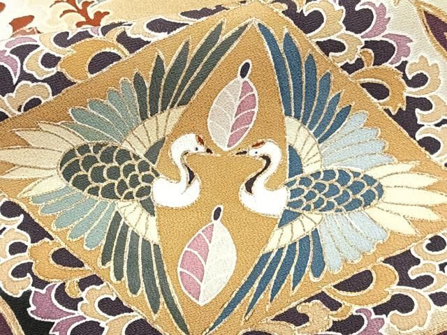 平和屋着物□豪華黒留袖 飛鶴草花宝尽くし 金彩 正絹 逸品 平和屋着物□豪華黒留袖 飛鶴草花宝尽くし 金彩 正絹 逸品