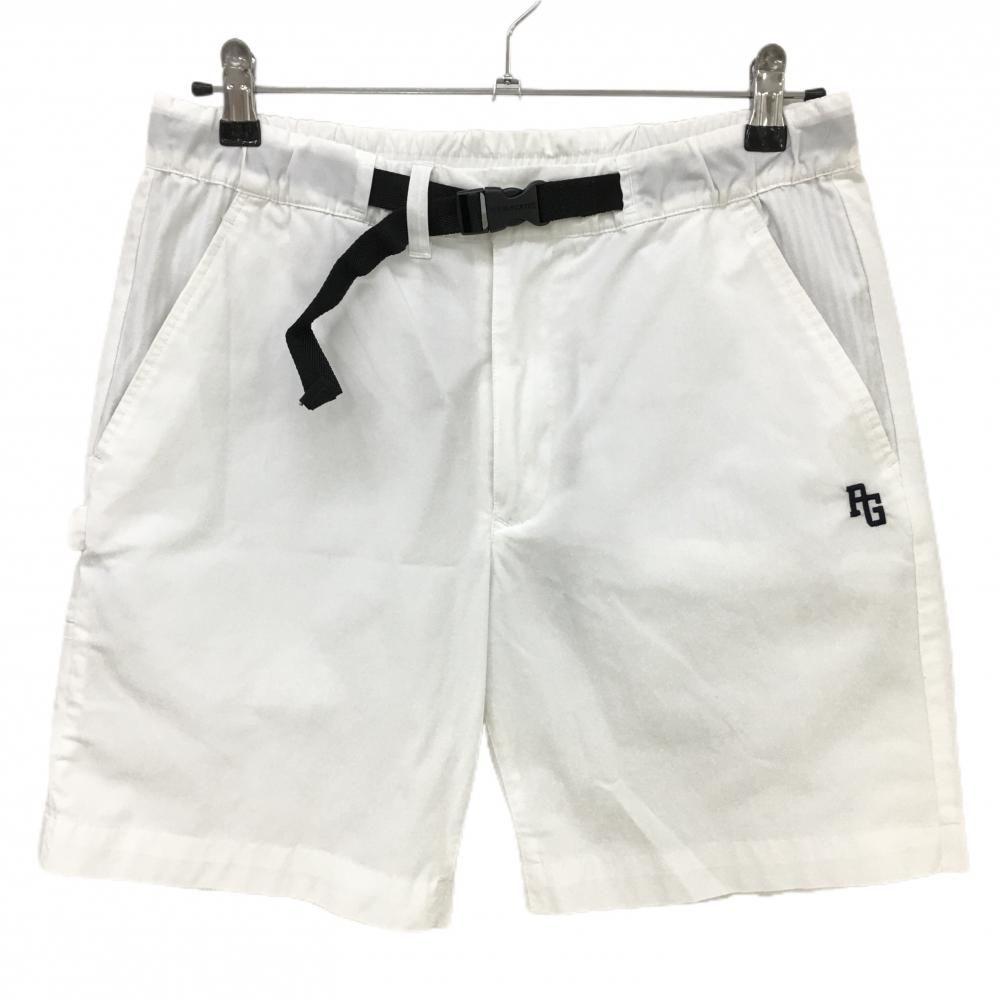 パーリーゲイツ ハーフパンツ 白 ポケット裏ストライプ メンズ 4(M