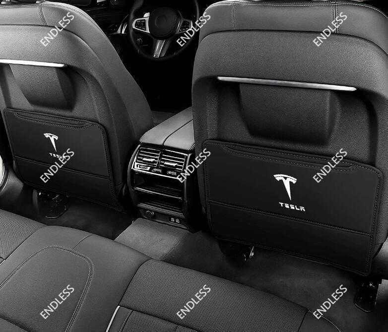 【新品未使用】テスラ Tesla キックガード シートバック マット キックガード プロテクター 汚れ防止 レクサス 内装 パーツ