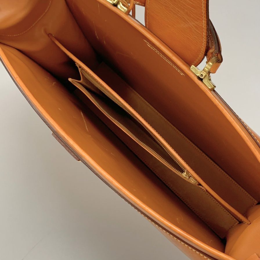 万双 ダレスバッグ（二つマチ）キャメル