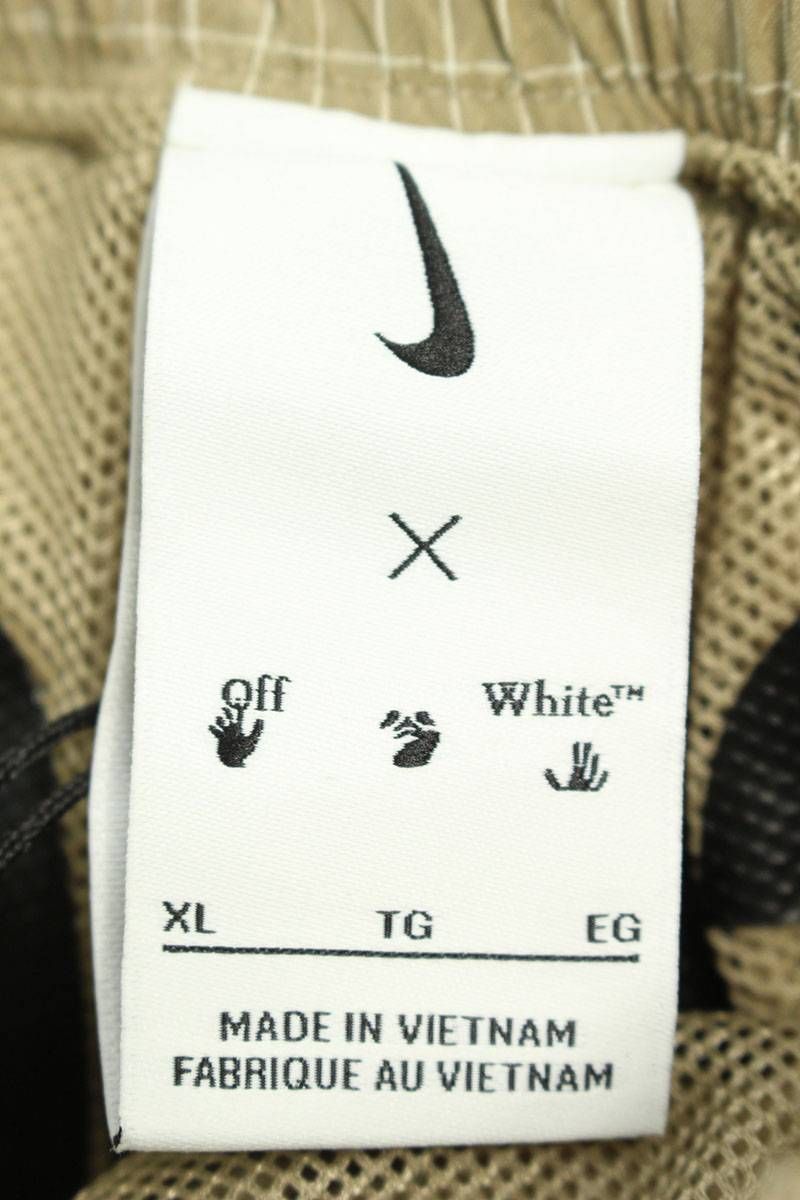 ナイキ ×オフホワイト OFF-WHITE  AS M NRG OFF-WHITE WOVEN SHORT  DN1703-247 ポーチ装飾ウーブンショートパンツ  メンズ XL