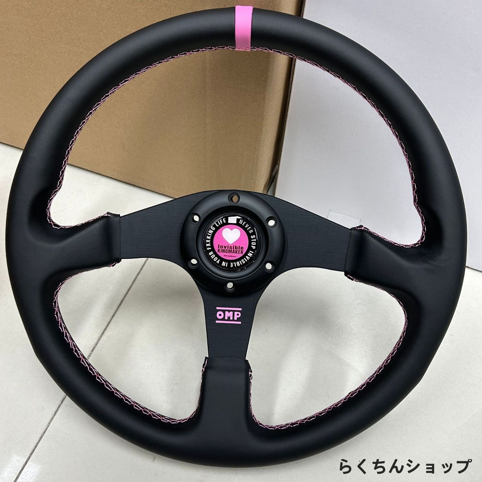 【正規品】OMP ステアリングホイール 3本スポーク 黒 スエード製 OMP ステアリングホイール 3スポーク 正規品】OMP ステアリング