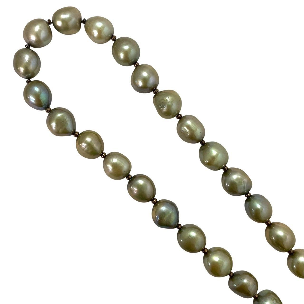 ロビンスティール淡水パールネックレス SU【ROBIN STEELE】淡水パール ネックレス グリーン/緑系