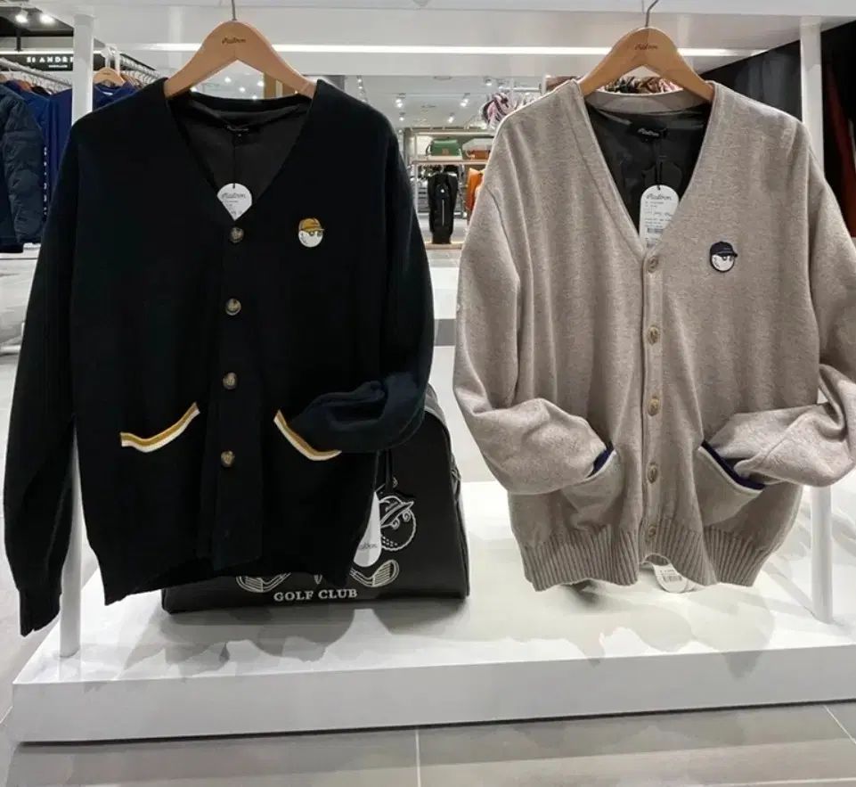 マルボンゴルフ ゴルフライフ 刺繍 カーディガン グレー XL