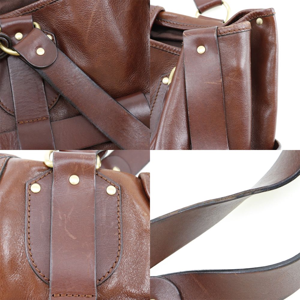 Chloé ケララホースチャームハンドショルダーレザーバックギャランティカード付 Chloe】クロエ ケララ ホースチャーム レザー 茶 レディース